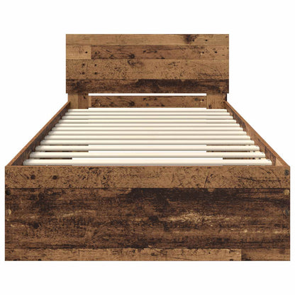 Letto con LED Legno antico 80 x 200 cm Legno ingegnerizzato | homemem39