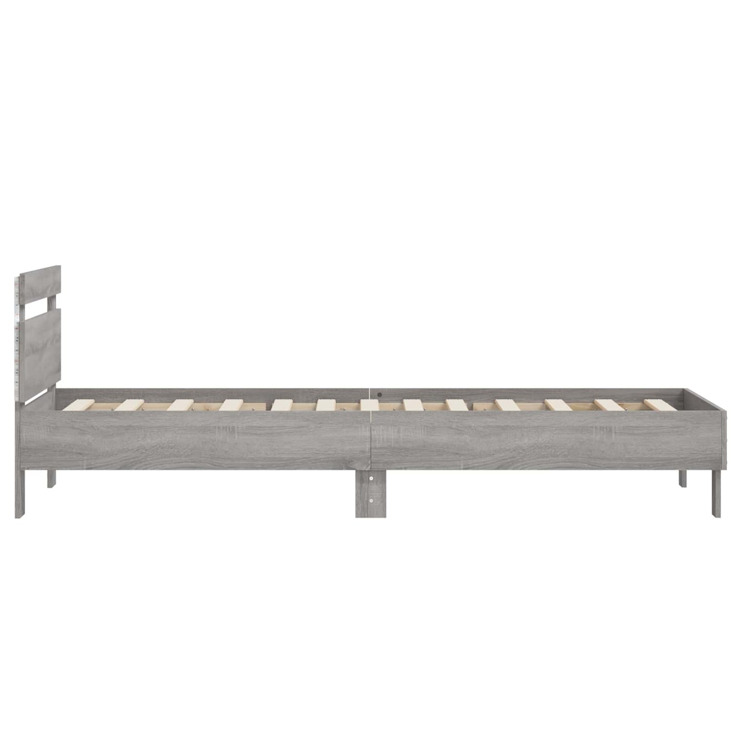Letto con LED Sonoma grigio 80 x 200 cm Legno ingegnerizzato | homemem39