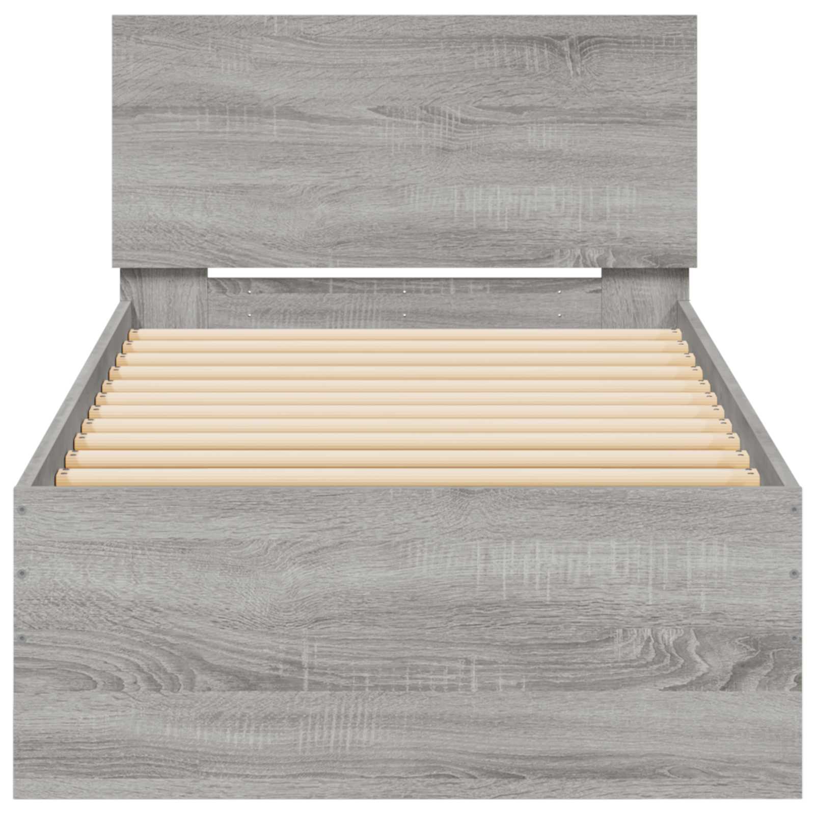 Letto con LED Sonoma grigio 80 x 200 cm Legno ingegnerizzato | homemem39
