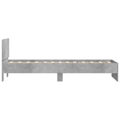 Letto con LED Grigio Cemento 80 x 200 cm Legno ingegnerizzato | homemem39
