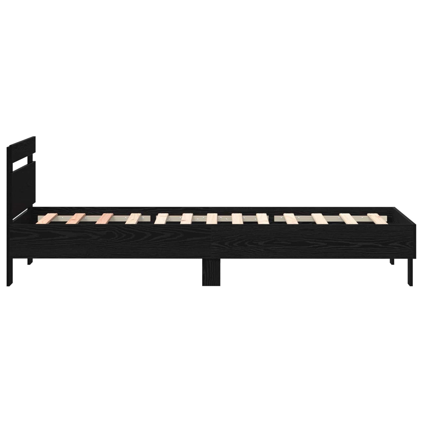 Letto con LED Rovere Nero 80 x 200 cm Legno ingegnerizzato | homemem39