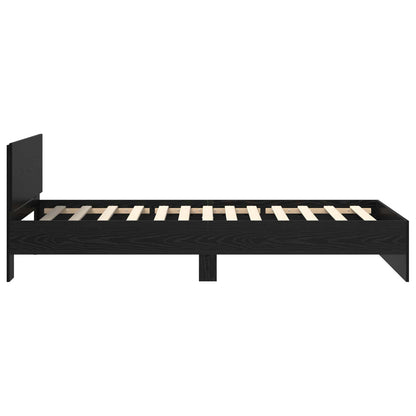 Letto con LED Rovere Nero 80 x 200 cm Legno ingegnerizzato | homemem39