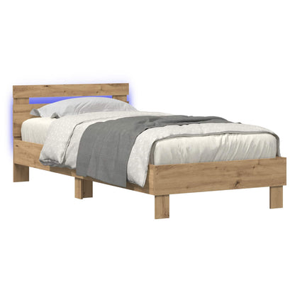Letto con LED Rovere Artigianale 80 x 200 cm | homemem39