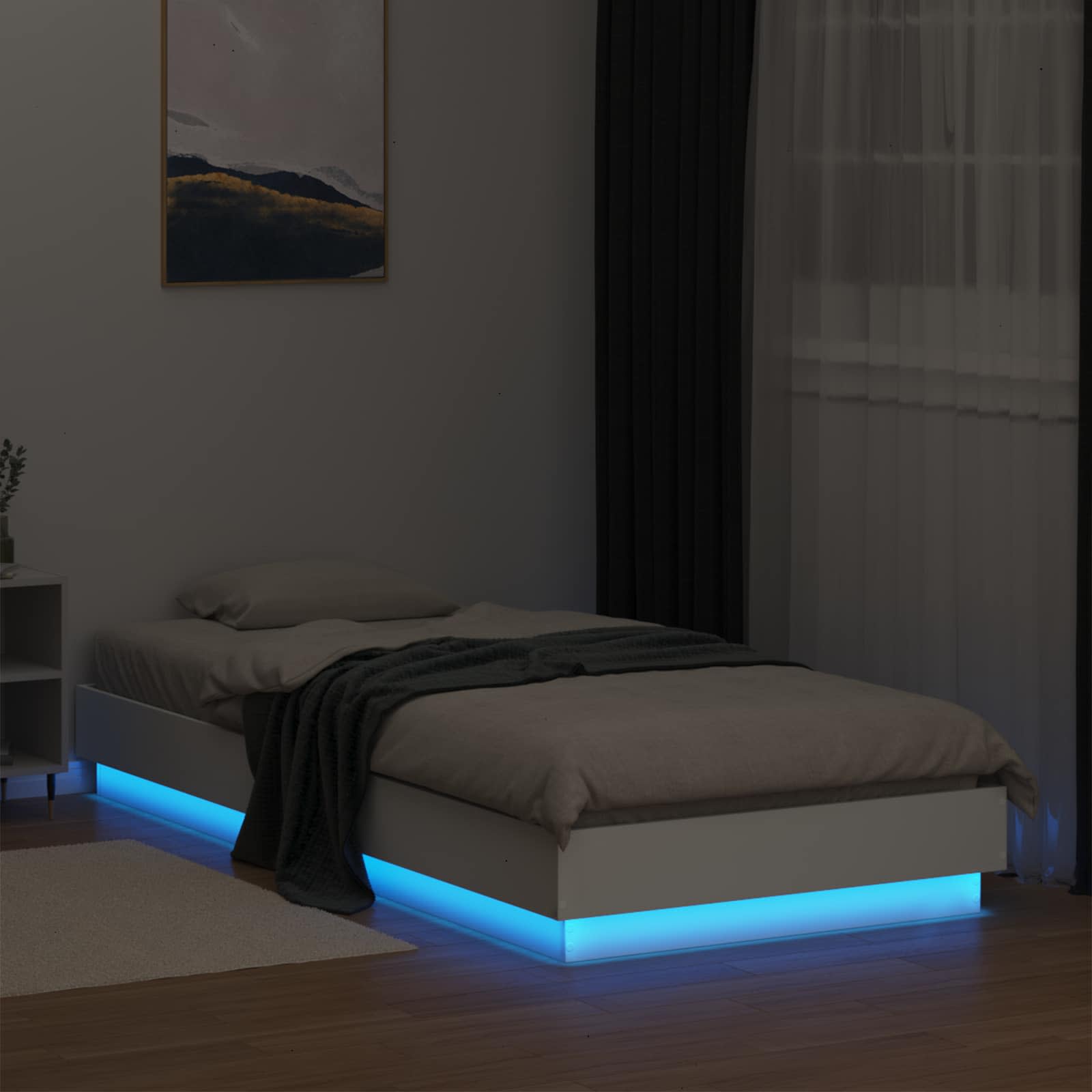 Letto con LED Bianco 80 x 200 cm Legno ingegnerizzato | homemem39