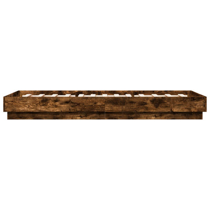 Letto con LED Rovere Fumo 80 x 200 cm Legno ingegnerizzato | homemem39