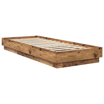Letto con LED Legno antico 80 x 200 cm Legno ingegnerizzato | homemem39