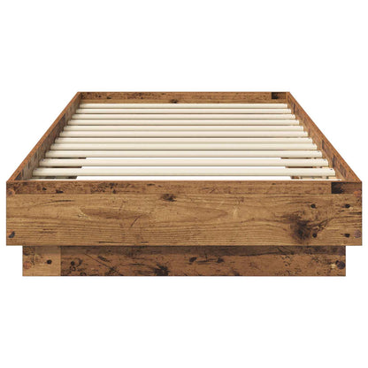 Letto con LED Legno antico 80 x 200 cm Legno ingegnerizzato | homemem39