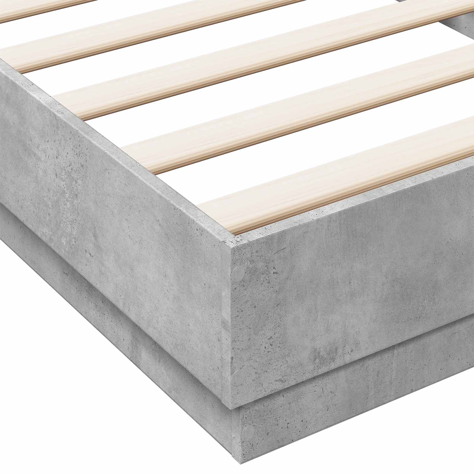 Letto con LED Grigio Cemento 80 x 200 cm Legno ingegnerizzato | homemem39