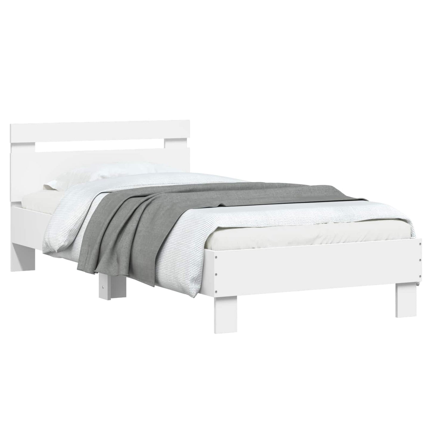 Struttura letto con testata Bianco 80 x 200 cm | homemem39