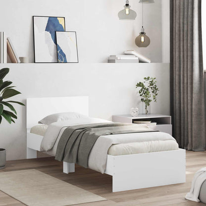 Struttura letto con testata Bianco 80 x 200 cm | homemem39