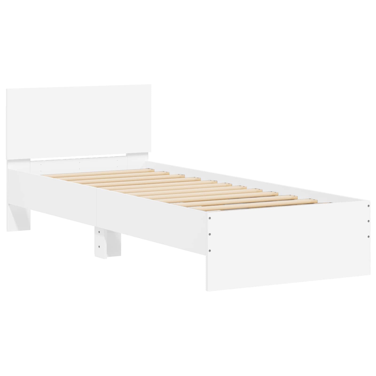 Struttura letto con testata Bianco 80 x 200 cm | homemem39