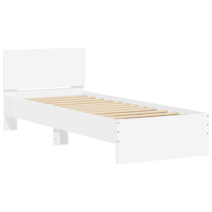 Struttura letto con testata Bianco 80 x 200 cm | homemem39