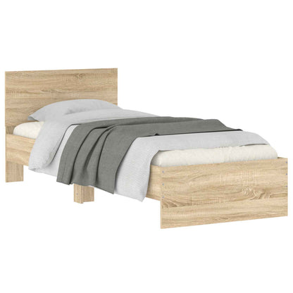 Struttura letto con testata Rovere Sonoma 80 x 200 cm | homemem39