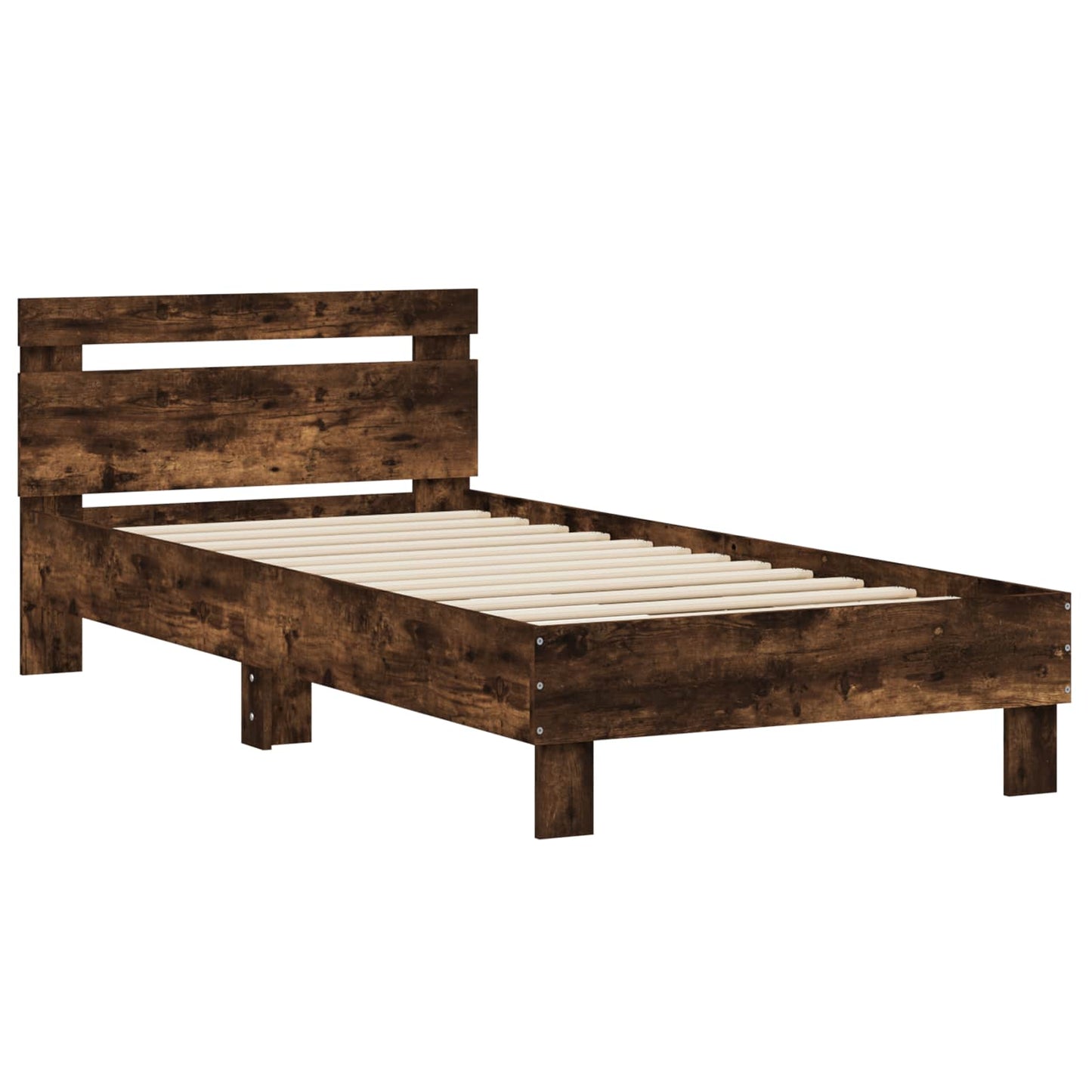 Struttura letto con testata Rovere Fumo 80 x 200 cm | homemem39