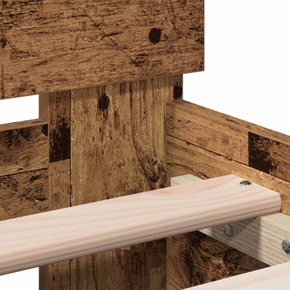 Struttura letto con testata Legno antico 80 x 200 cm | homemem39