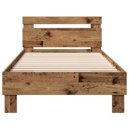 Struttura letto con testata Legno antico 80 x 200 cm | homemem39