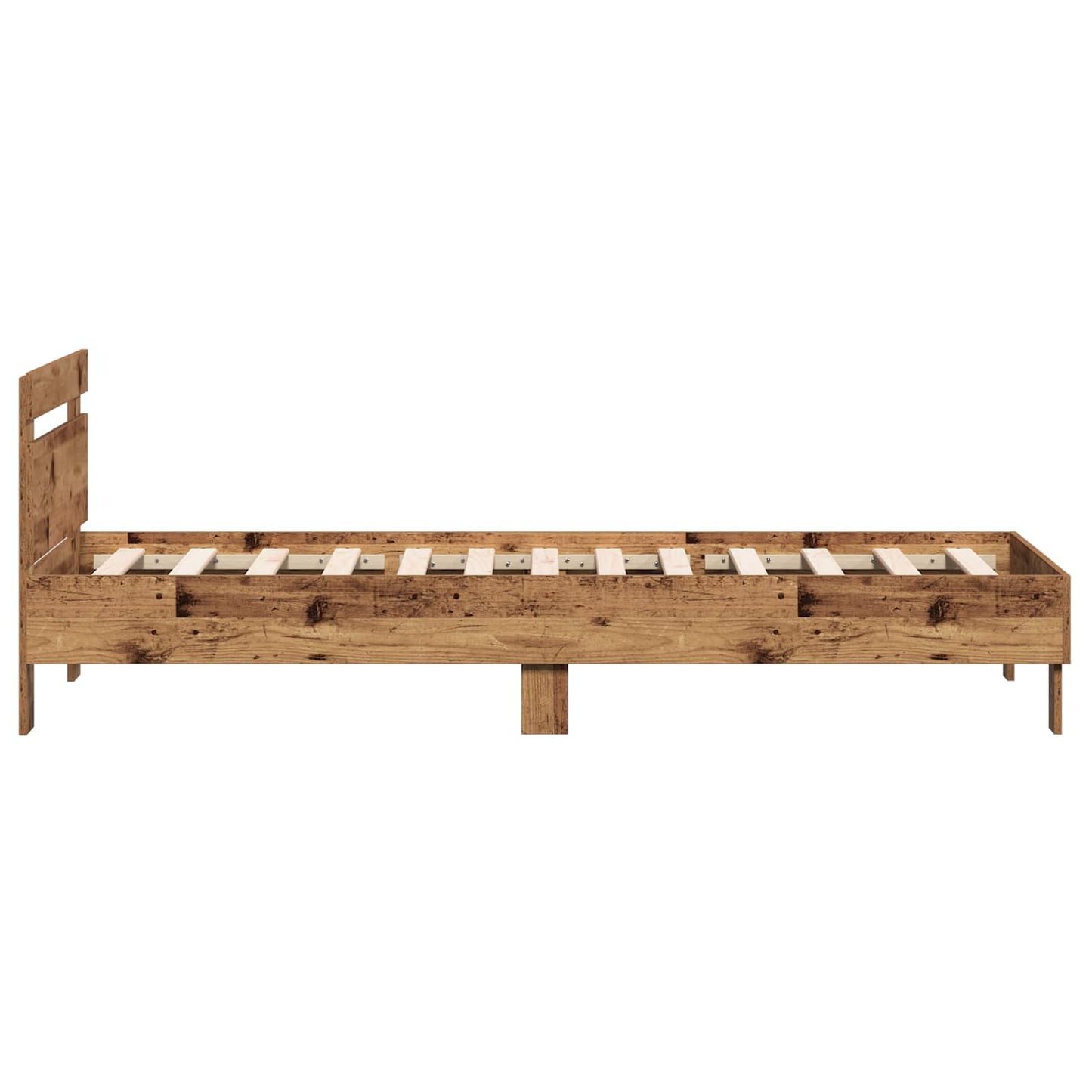 Struttura letto con testata Legno antico 80 x 200 cm | homemem39