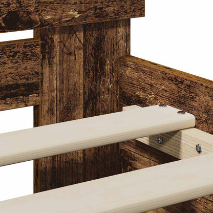 Struttura letto con testata Legno antico 80 x 200 cm | homemem39