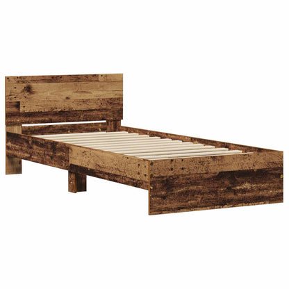 Struttura letto con testata Legno antico 80 x 200 cm | homemem39