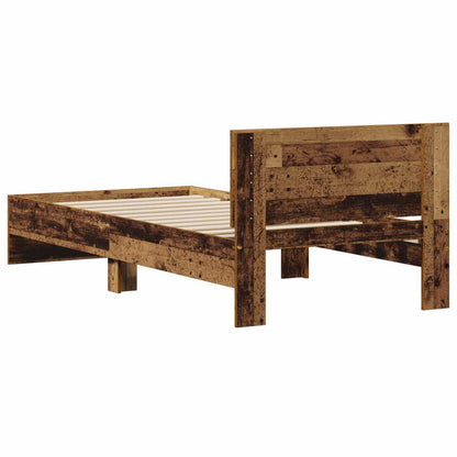 Struttura letto con testata Legno antico 80 x 200 cm | homemem39