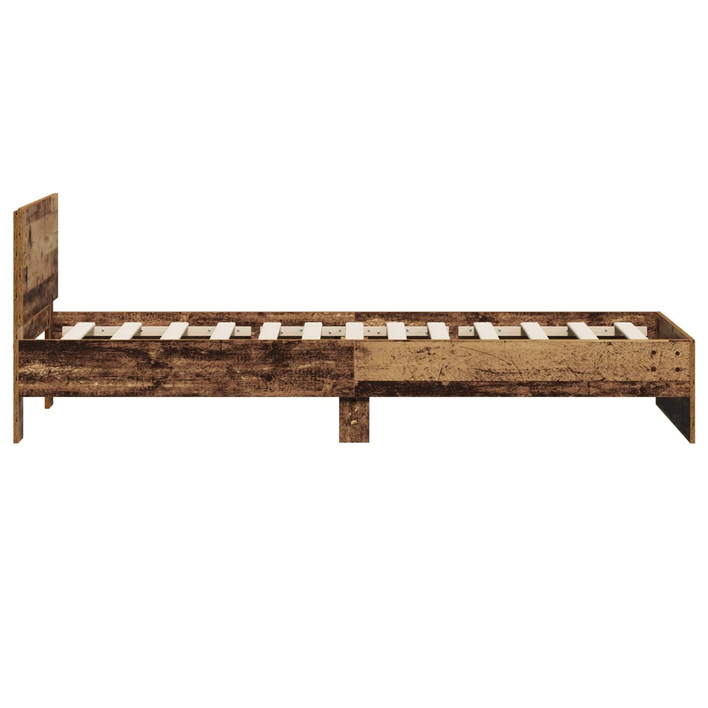 Struttura letto con testata Legno antico 80 x 200 cm | homemem39