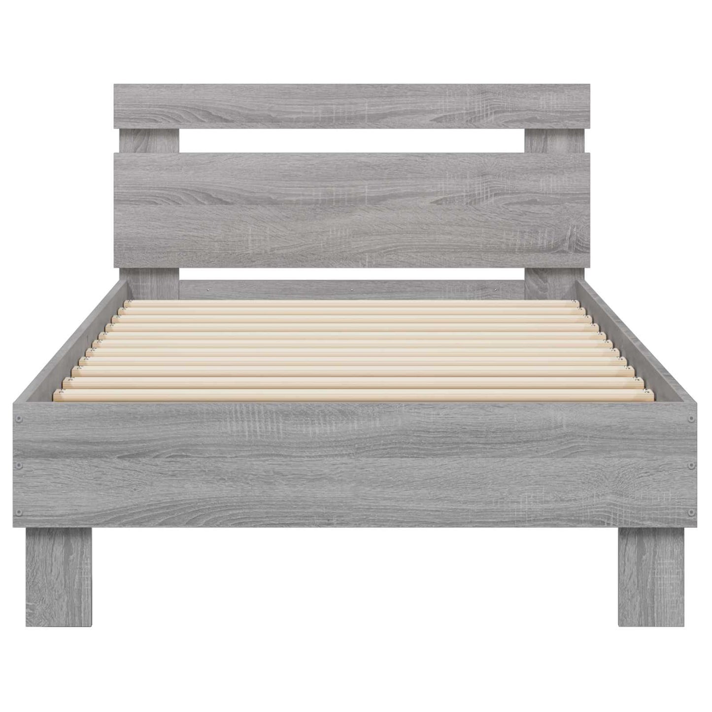 Struttura letto con testata Sonoma grigio 80 x 200 cm | homemem39