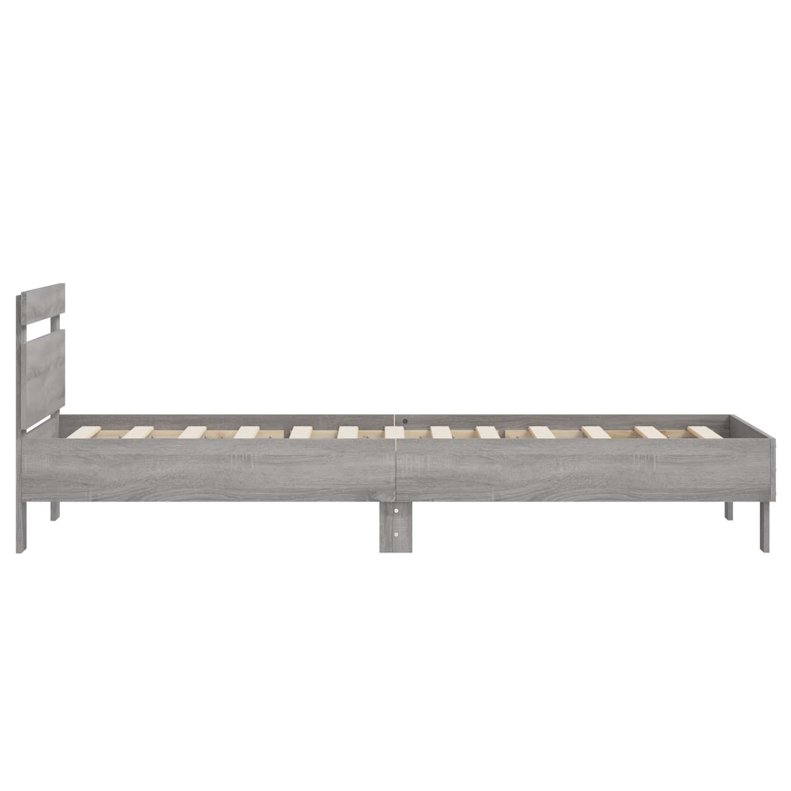 Struttura letto con testata Sonoma grigio 80 x 200 cm | homemem39