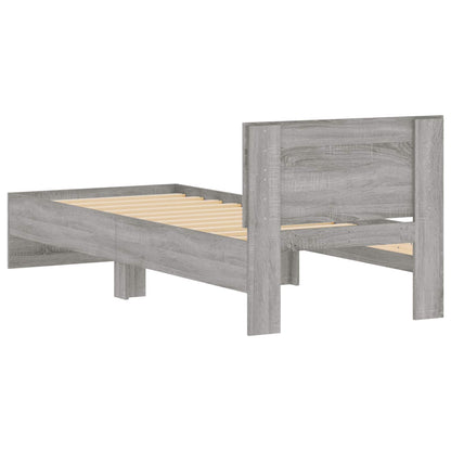 Struttura letto con testata Sonoma grigia 80 x 200 cm | homemem39