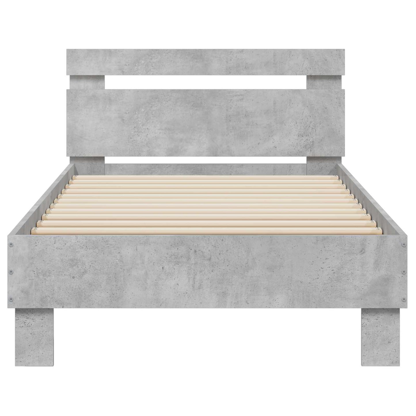 Struttura letto con testata Grigio Cemento 80 x 200 cm | homemem39
