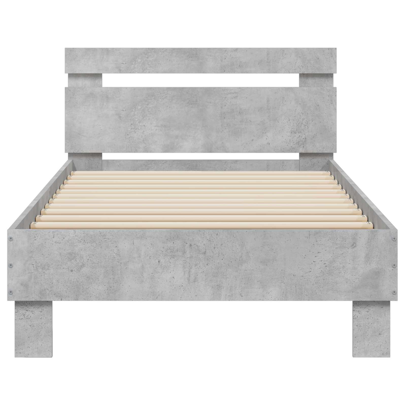 Struttura letto con testata Grigio Cemento 80 x 200 cm | homemem39