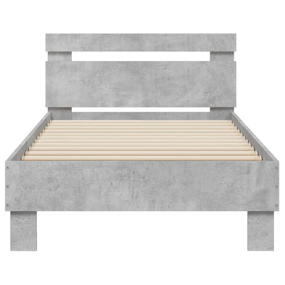 Struttura letto con testata Grigio Cemento 80 x 200 cm | homemem39