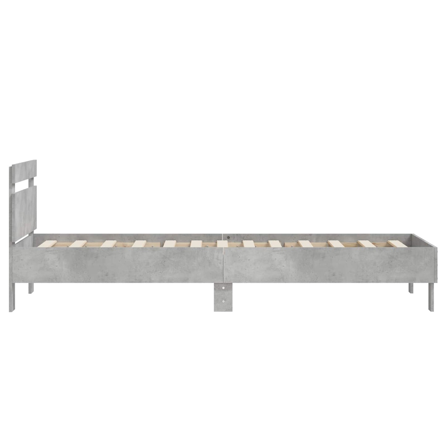 Struttura letto con testata Grigio Cemento 80 x 200 cm | homemem39