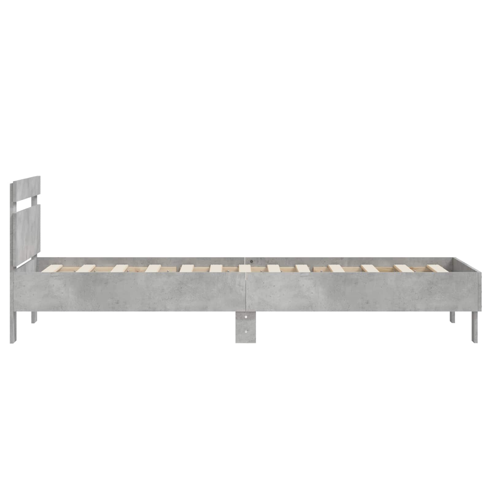 Struttura letto con testata Grigio Cemento 80 x 200 cm | homemem39