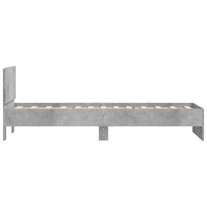 Struttura letto con testata Grigio Cemento 80 x 200 cm | homemem39
