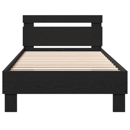 Struttura letto con testata Rovere Nero 80 x 200 cm | homemem39