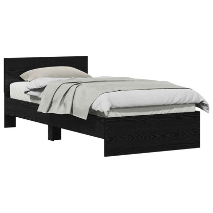 Struttura letto con testata Rovere Nero 80 x 200 cm | homemem39