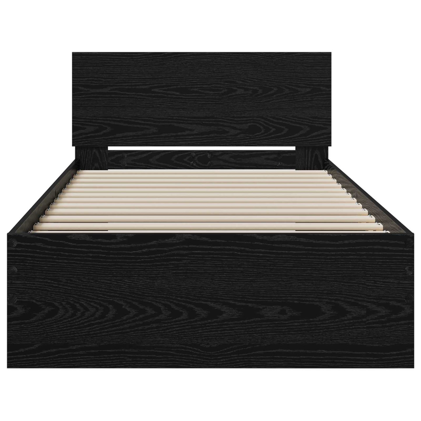 Struttura letto con testata Rovere Nero 80 x 200 cm | homemem39