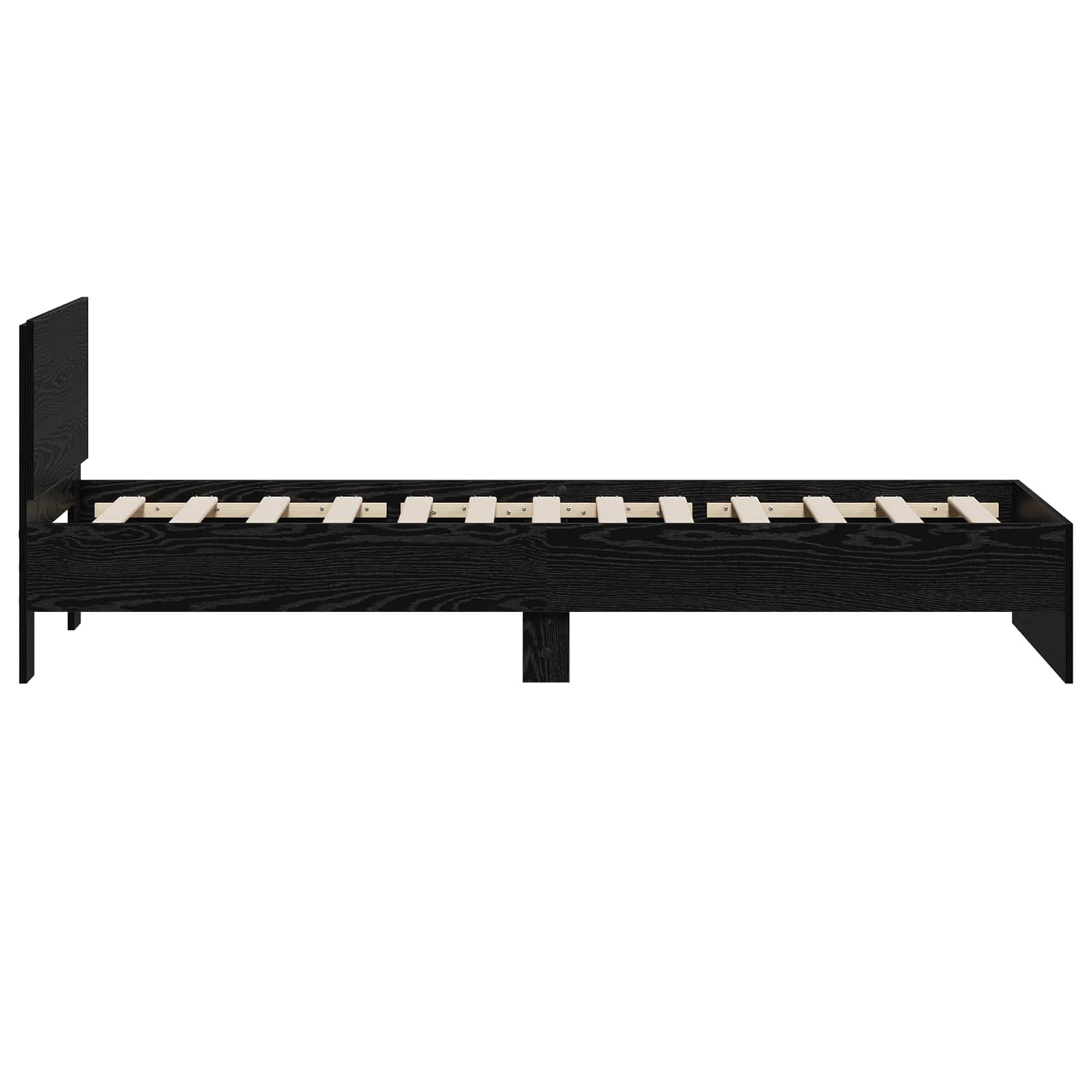 Struttura letto con testata Rovere Nero 80 x 200 cm | homemem39