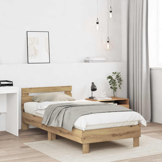 Struttura letto con testata Rovere Artigianale 80 x 200 cm | homemem39