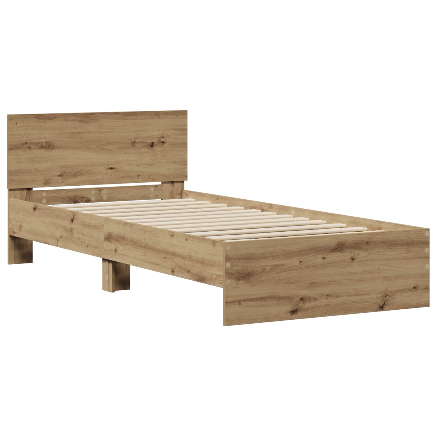 Struttura letto con testata Rovere Artigianale 80 x 200 cm | homemem39