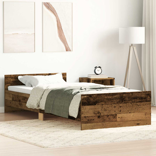 Struttura letto con testata Legno antico 80 x 200 cm | homemem39