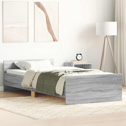 Struttura letto con testata Sonoma grigio 80 x 200 cm | homemem39