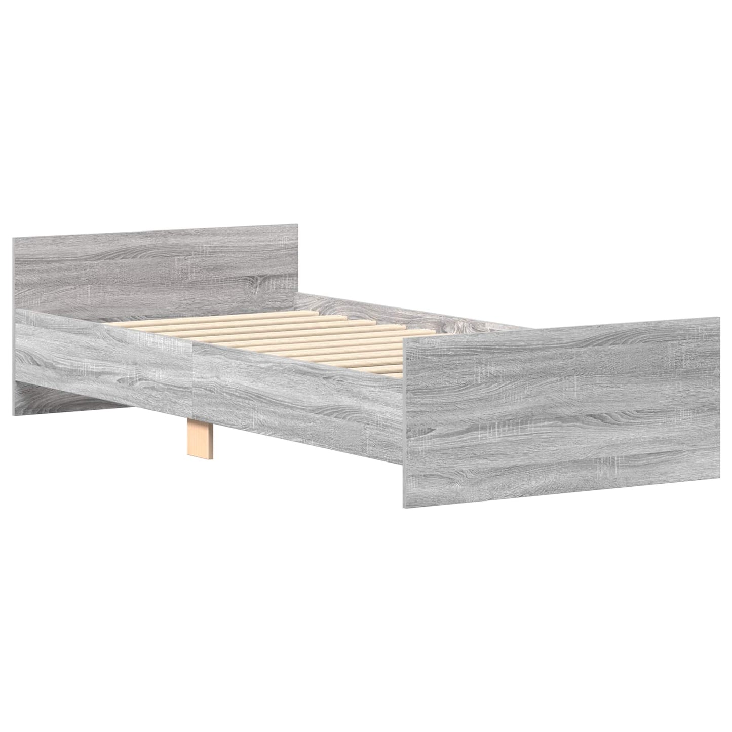 Struttura letto con testata Sonoma grigio 80 x 200 cm | homemem39