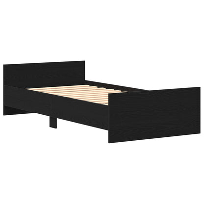 Struttura letto con testata Rovere Nero 80 x 200 cm | homemem39