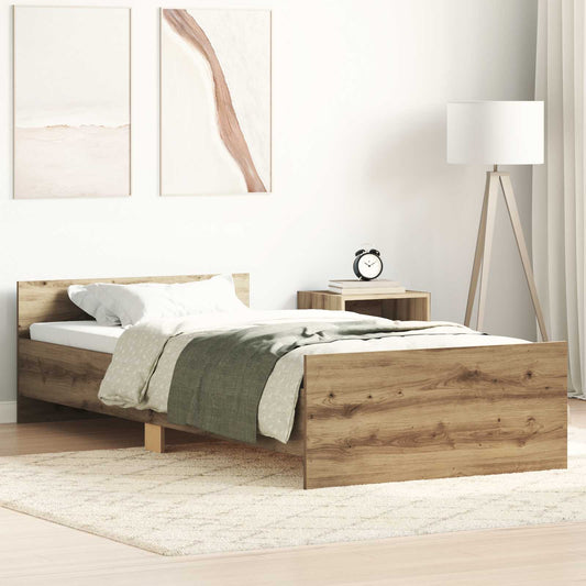 Struttura letto con testata Rovere Artigianale 80 x 200 cm | homemem39