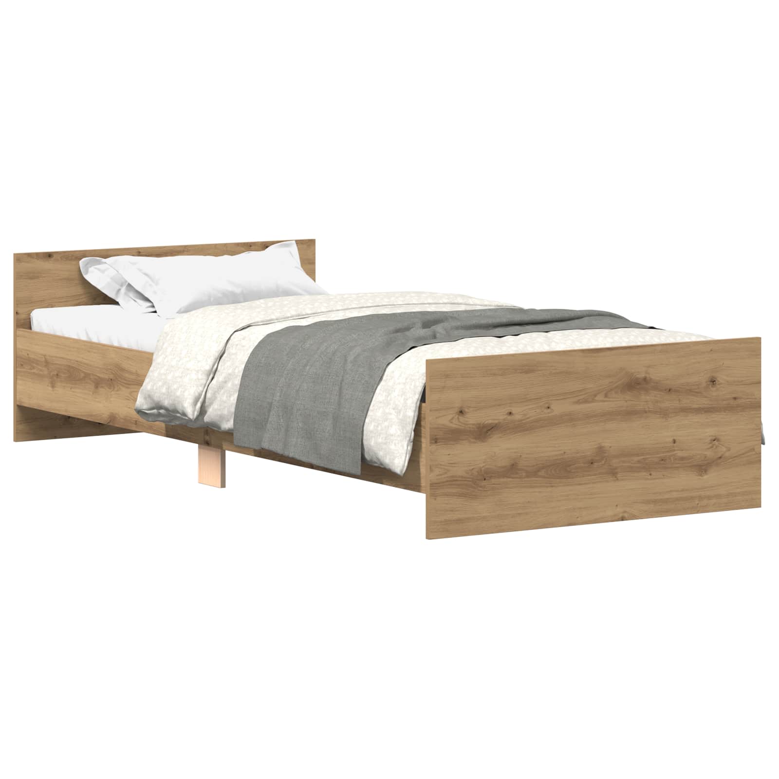 Struttura letto con testata Rovere Artigianale 80 x 200 cm | homemem39