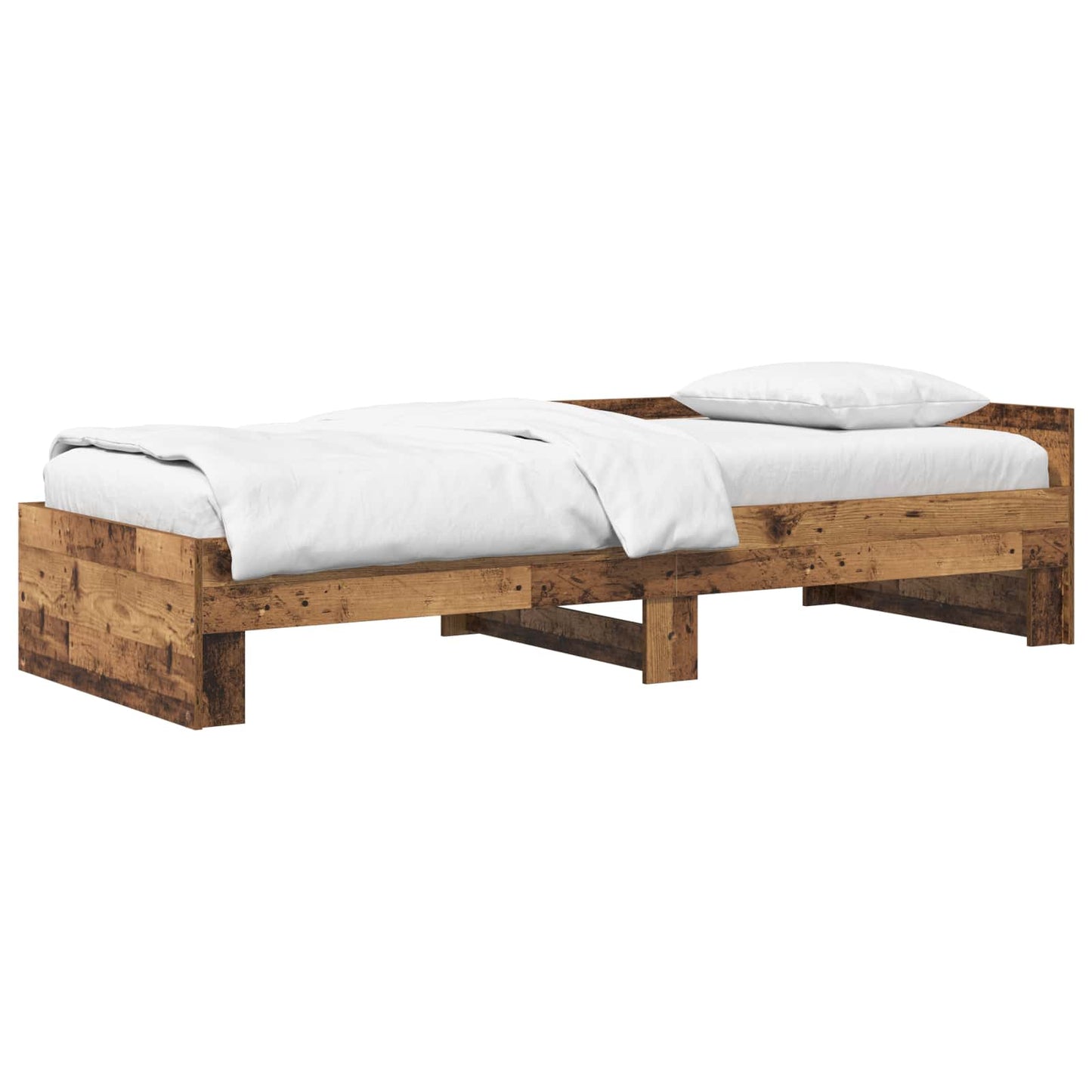 Struttura letto con testata Legno antico 80 x 200 cm | homemem39