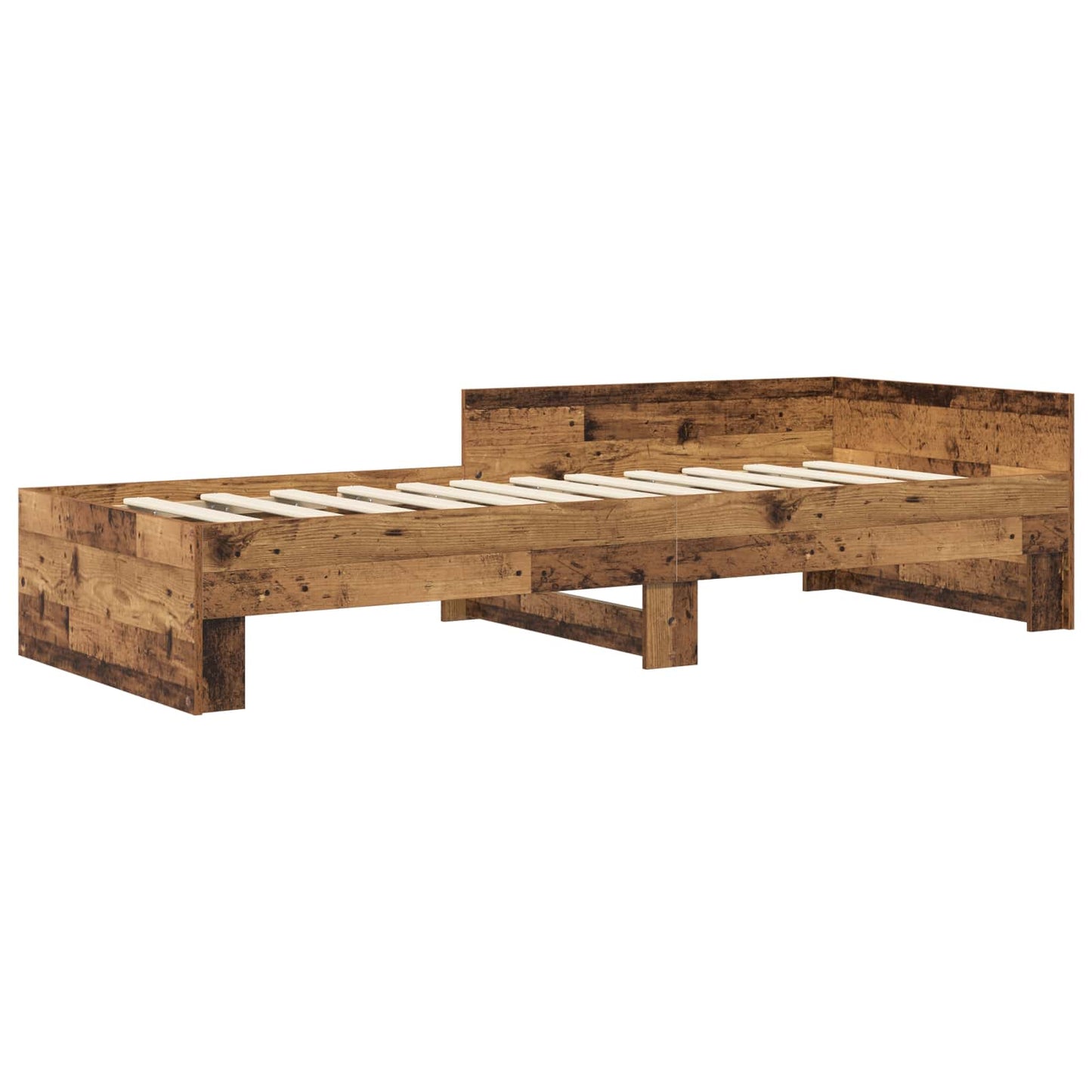 Struttura letto con testata Legno antico 80 x 200 cm | homemem39
