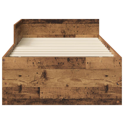 Struttura letto con testata Legno antico 80 x 200 cm | homemem39