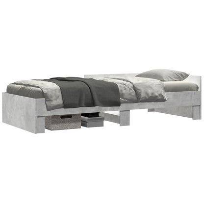 Struttura letto con testata Grigio Cemento 80 x 200 cm | homemem39